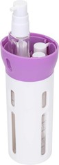 Purple 4-in-1 Travel Dispenser | Refillable Toiletry Bottles
