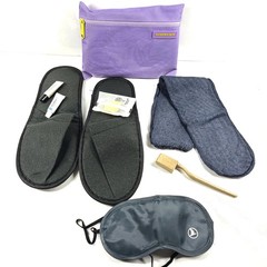 Turkish Airlines Amenity Kit Travel Accessories Bag Lavender Purple