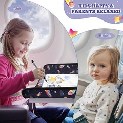 Airplane Tray Table Cover for Kids with Pockets – Travel Essentials