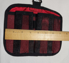 Vintage LL Bean Red Travel Toiletry MakeUp Hanging Organizer Expanding Bag Large