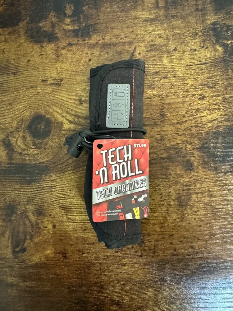 Tech N Roll Black Tech Organizer Travel Case #41672 NWT