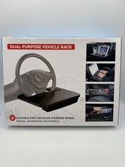 Dual Purpose Vehicle Rack Steering Wheel Tray Seat Seam Organizer SD-1520 Black