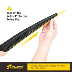 Raidbee® 28&Prime;+15&Prime; Windshield Wiper Blades Replacement 28&Prime; + 15&Prime;(J HOOK), Black