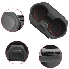 Civic Cup Holder Insert w/Coaster for Center Console Compatible red coaster