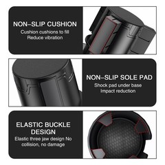QODOLSI Pack-1 Car Conversion Cup Holder, Within 4.13&Prime; Drink Stand from Black