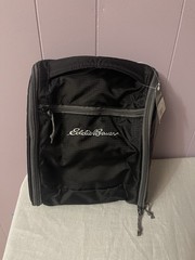 Eddie Bauer Travex Hanging Kit Toiletry Bag Travel Organizer w/ Hook, Black