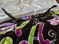 Vera Bradley Hanging Travel Toiletry Organizer Purple Punch Hook Retired 29” EUC