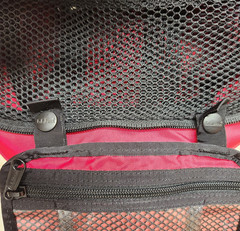 Vintage LL Bean Red Travel Toiletry MakeUp Hanging Organizer Expanding Bag Large