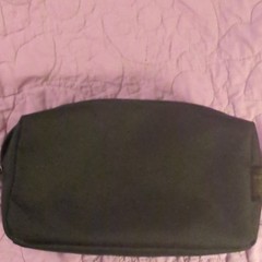 TUMI Black Zippered Travel Pouch Toiletry Accessory Zip Case