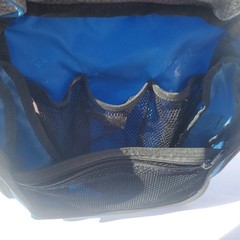 LL Bean Hanging Travel Bag Toiletries Shaving Nylon Pockets Swivel Hook Blue