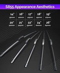 OEM QUALITY Premium All-Season Windshield Wiper Blades,Pack of 2 Durable Stab…