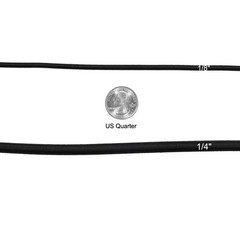 EKEV 1/8&Prime; × 25 ft Elastic Shock Cord Bungee Ropes – 1/8 in × 25 ft, Black