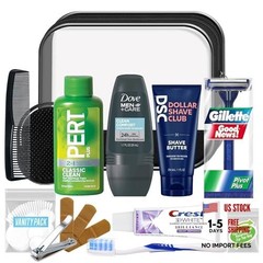 Men’s Super Deluxe, 16-Piece Kit with Travel Size TSA Compliant Large