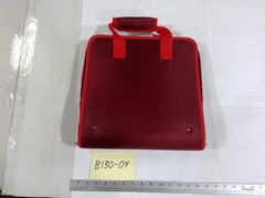 Red Travel Organizer Soft Case Zipper Front Pocket Handle Bag Toiletry Storage