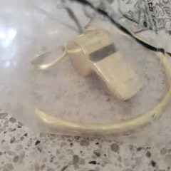 VTG The Jailer&rsquo;s Key Ring + The Policeman&rsquo;s Whistle Brass ORing NEW Flawed Bag