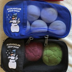 Juggling Ball Bag ~ Packing Cube Case ~ Red, Black, or Blue (balls not included)