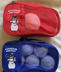 Juggling Ball Bag ~ Packing Cube Case ~ Red, Black, or Blue (balls not included)