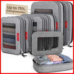 Leantravel Premium Compression Packing Cubes For Travel – Suitcase Organizer