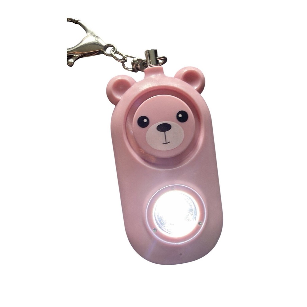 Personal Alarm Flashlight 130dB Rechargeable Looks Like Ordinary Bag Charm