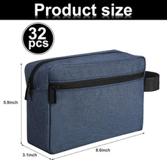32 Pcs Travel Toiletry Bag for Men Large Water Resistant Travel Shaving Pouch Ha