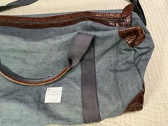 POTTERY BARN UNION CANVAS WEEKENDER LARGE BAG GRAY NEW WITH TAGS