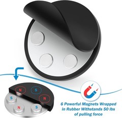 2 Pack Magnetic Cup Holder, SUS 304 Stainless Steel Caddy, Black