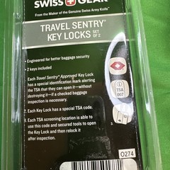 Swissgear Travel Sentry Key Locks , 2Pk, TSA Accepted Secure Your Luggage & Bag