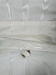 Vintage Set Satin Boudoir Toiletries Wrap With Matching Jewelry Pouch Baby Blue