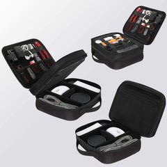 Water-Resistant Electronics Organizer Travel Case | Compact & Stylish Black D…