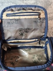 Lug Toiletry Bag Dopp Kit Navy Tropical Palm Print Travel Mini Trolley