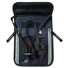 VENTURE 4TH black travel neck document case pouch bag RFID blocking 6”x 8”