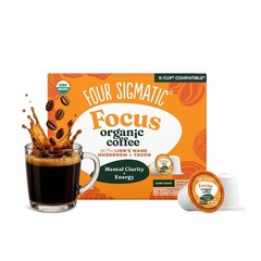 Mushroom Coffee K-Cups,Organic Dark Roast Coffee, Lion’s Mane Mushroom Powder Ya