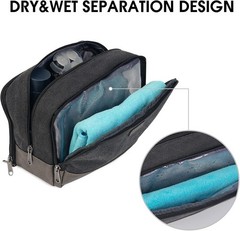 Waterproof Canvas Toiletry Bag for Men Women Large Travel Organizer