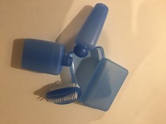 Toiletries Plastic Travel Kit New 4 Pieces Blue