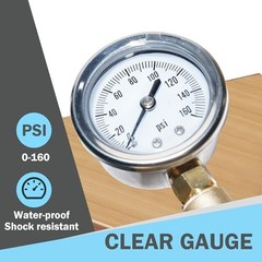 RV Water Pressure Regulator, Lead-Free Brass Adjustable Handle Pressure