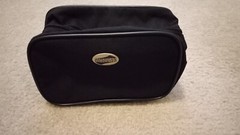 Vintage American Tourister Black Toiletry Travel Bag 9 5/8&Prime; X 5 1/2&Prime; X 4 1/2&Prime;
