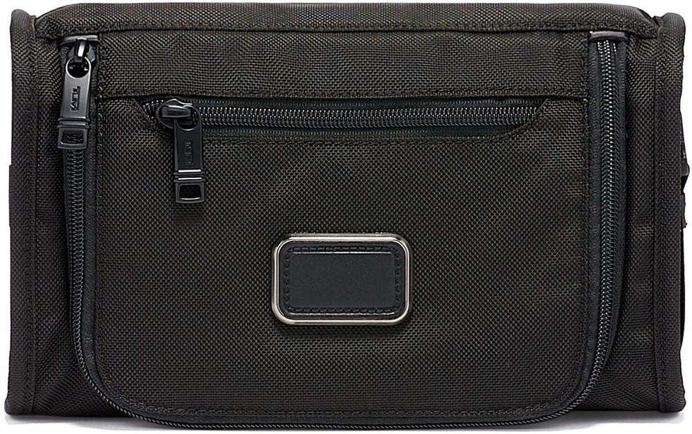 TUMI Black Travel Toiletry Bag Compact Alpha Organizer