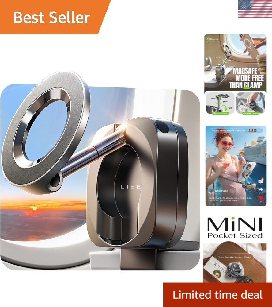 Versatile Travel Phone Holder for Airplanes: 360° Adjustable for All Phones