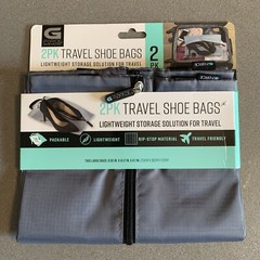 New G Force Set of Two Gray Shoe Bags for Travel