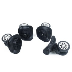 4pcs 10.2*6.5cm Replacement Luggage Suitcase Wheels Swivel Wheel Black