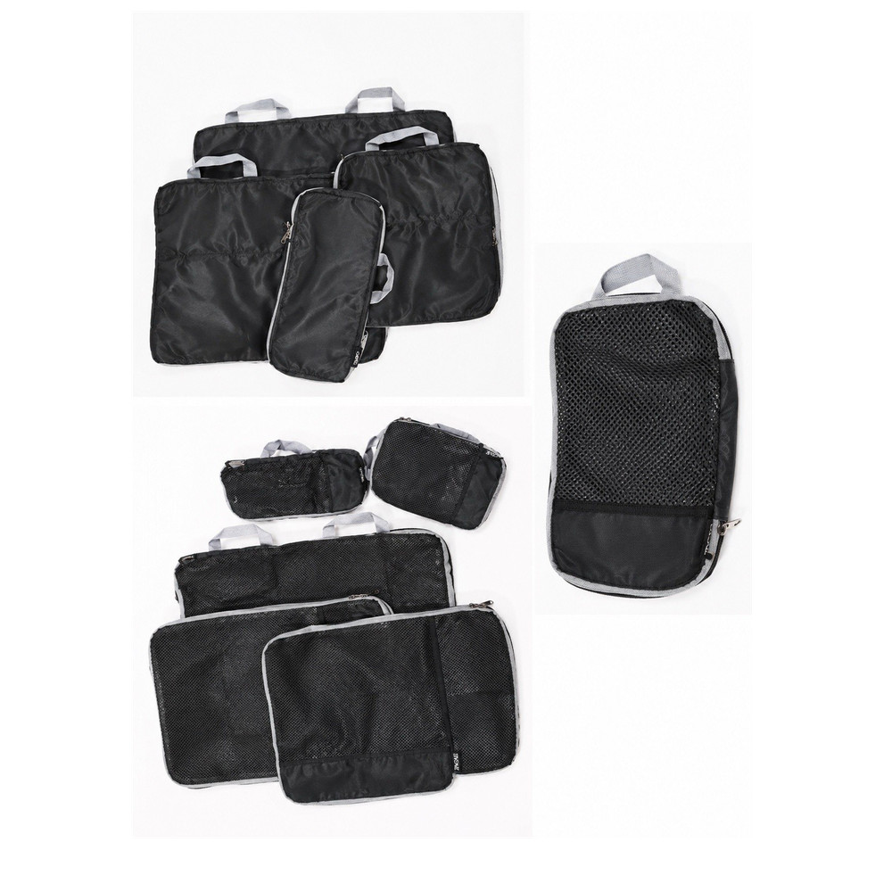 Black Packing Cubes Travel Organizer Bags Luggage Organizer Set, 5-Piece