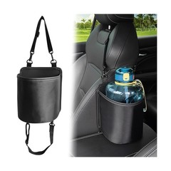 BESULEN Car Seat Side Large Cup Holder, Hanging Storage 1.8*1.8*2.6in, Black