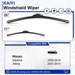 KAIYI 28&Prime; + 17&Prime; Windshield Wipers Compatible with Nissan Maxima 2009-2014,Alt…