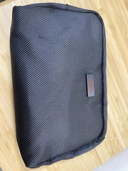 TUMI For Delta Air Lines Black Fabric Toiletry Makeup Amenity Travel Kit Bag