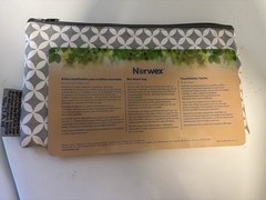 NEW Norwex Wet/Dry Travel Bag reusable With Baclock