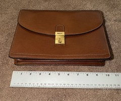 Vintage Bally Italy Leather Document Clutch w/ Key Organizer Portfolio