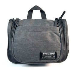 SwissGear 2379 Dopp Kit Toiletry Bag Travel Organizer Hanging Black Gray