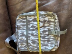 Nice Eddie Bauer Connect 3-Zip Travel Bag Black Crossbody Gray and White