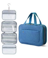 – Travel Toiletry Bag Organizers, Teal, Makeup Travel Bag for Toiletries with