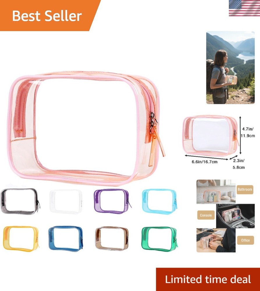 Compact 6.6&Prime;x2.3&Prime;x4.7&Prime; Pink Toiletry Bag, Waterproof Travel Essential for All